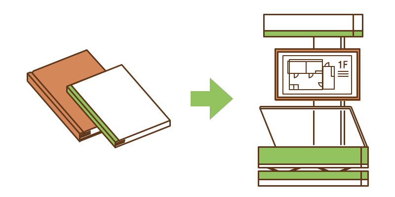 観音製本図面のスキャン