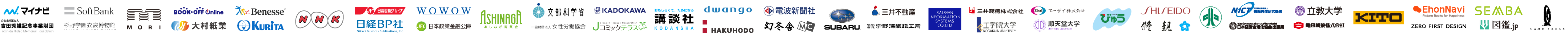 誠勝の資料電子化・スキャンサービスをご利用いただいた企業・団体のロゴ一覧